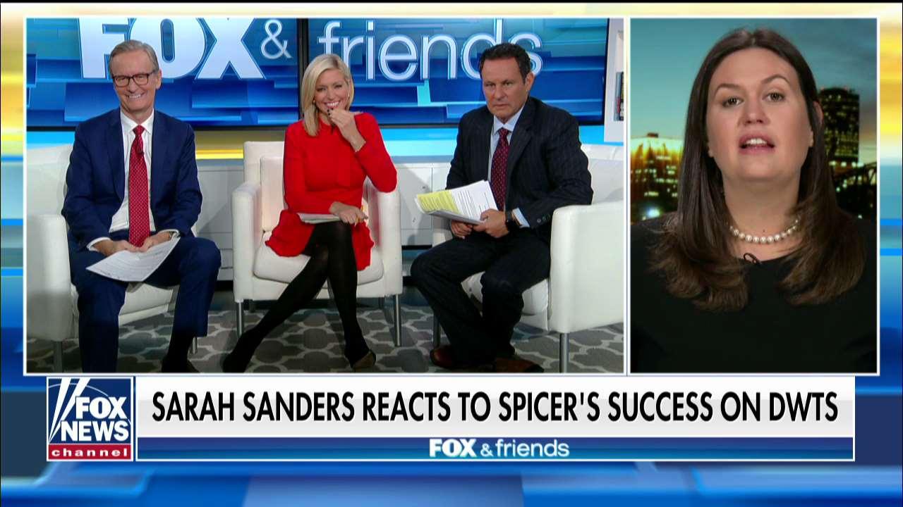 Former WH Press Sec. Sarah Sanders discusses Sean Spicer's 'DWTS' run