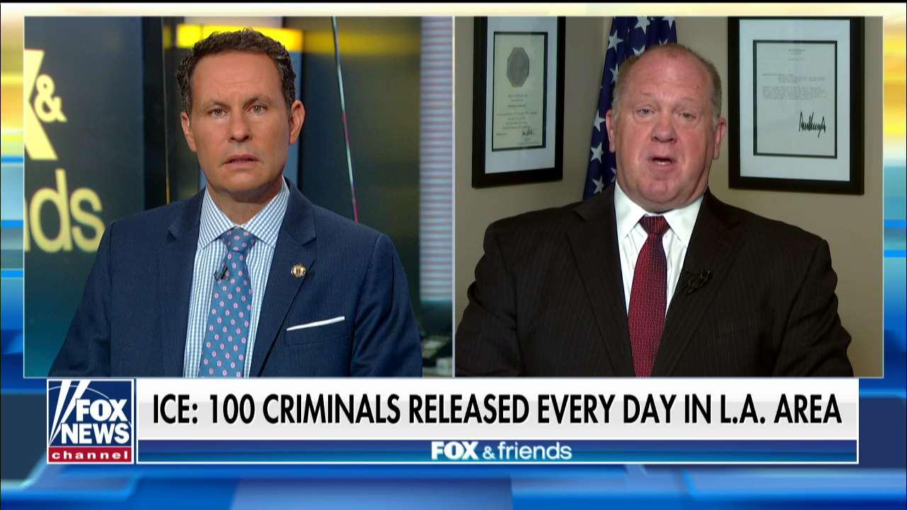 ICE reports that Los Angeles' sanctuary city policy releases 100 criminals per day