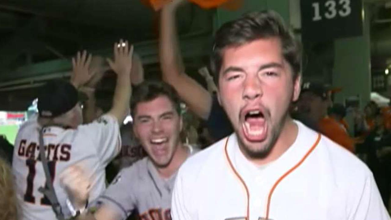 MLB fans fired up at game one of the 2019 World Series