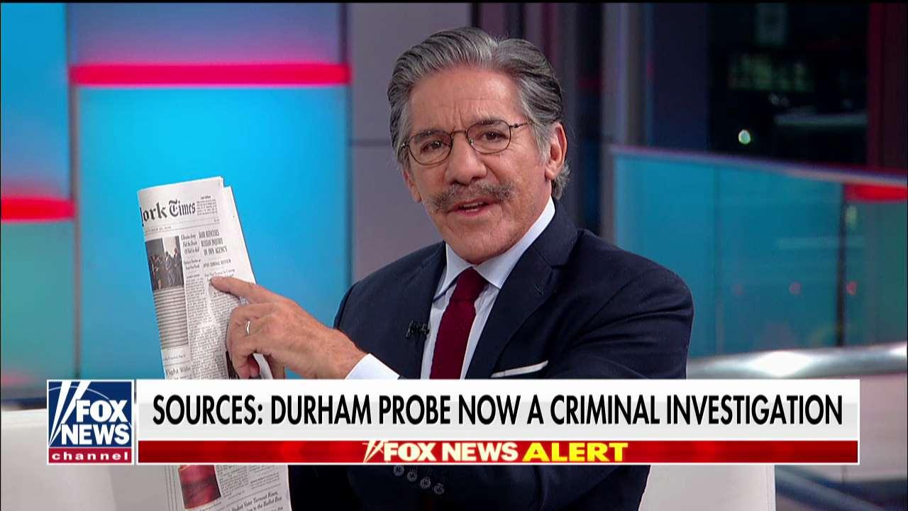 Geraldo Rivera predicts 'run' on DC defense attorneys as Durham's probe of Trump-Russia investigators deepens