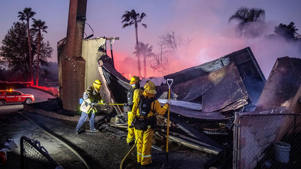 Crews report progress on fire in California's wine country