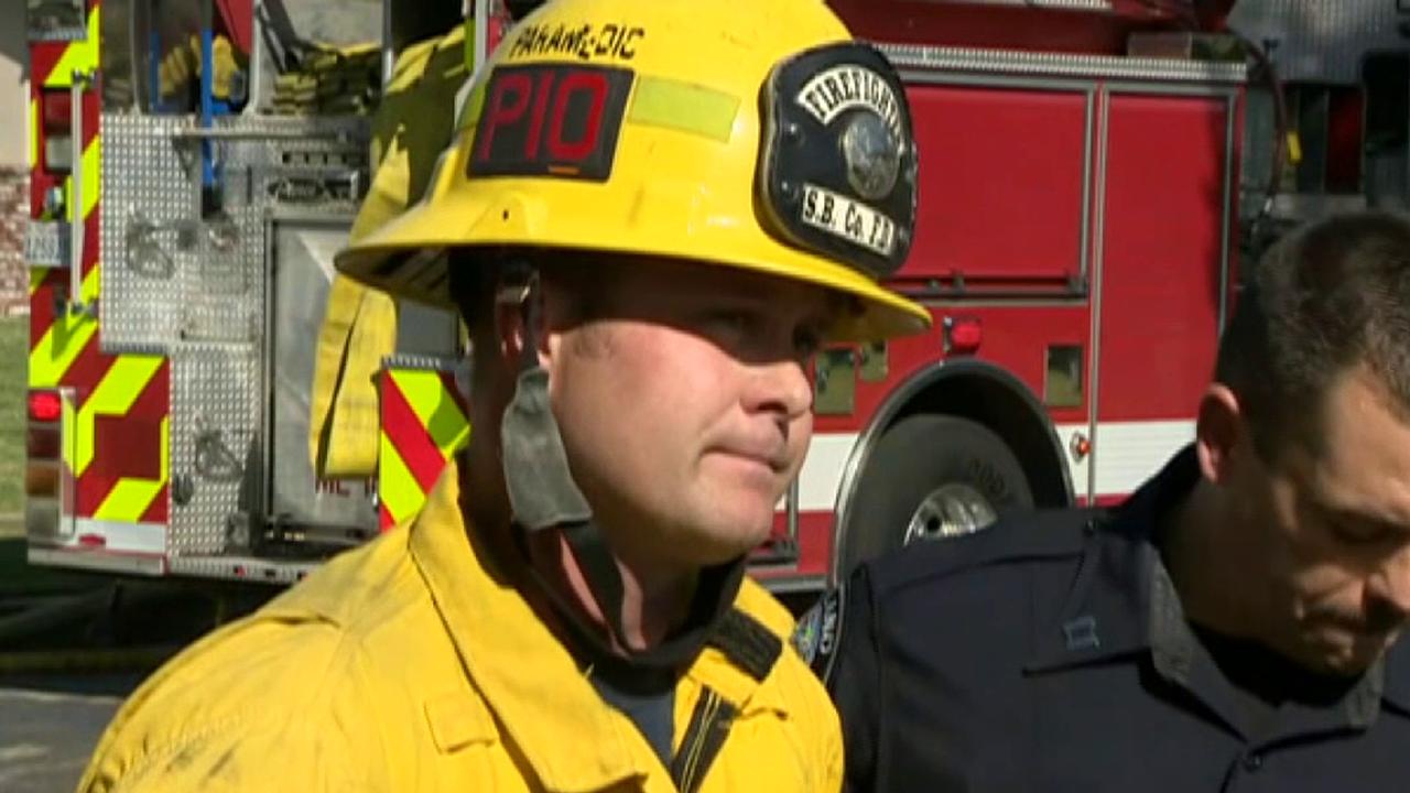 Firefighters answer questions following rescue of family after plane crashed into their California home	