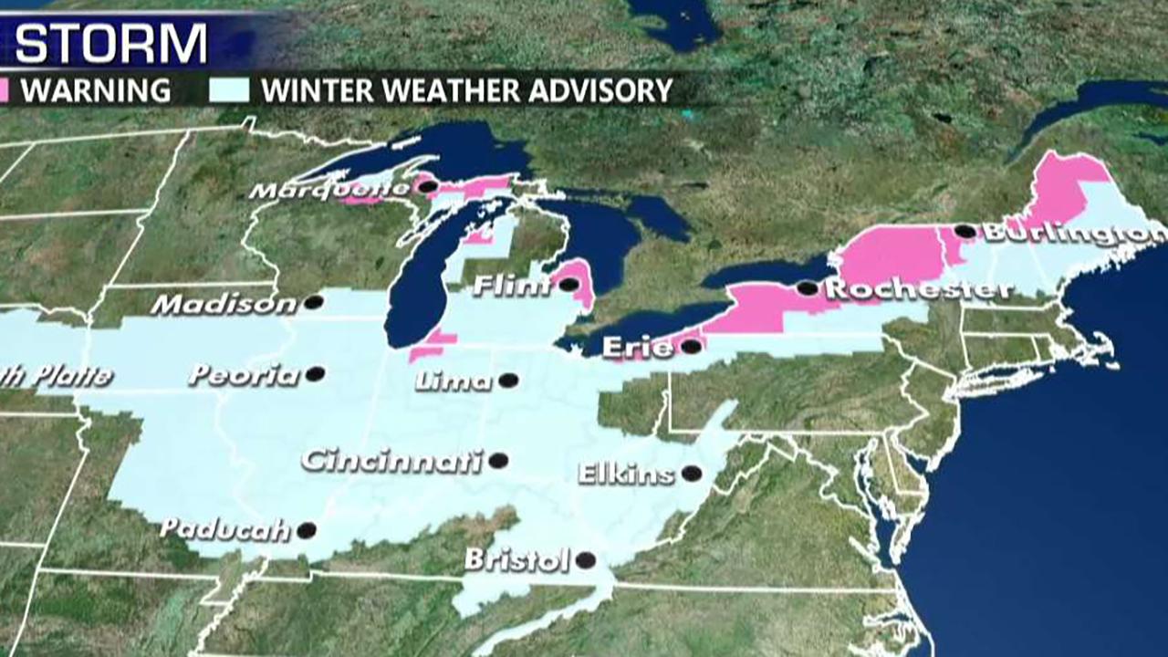 National forecast for Monday, November 11