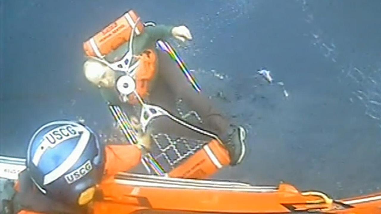Coast Guard rescues three people from capsized fishing boat off the California coast