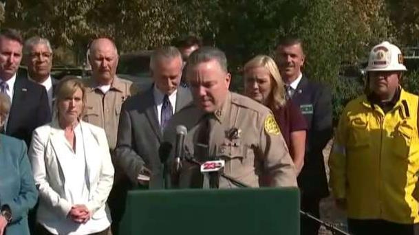 Officials hold press conference following school shooting in Santa Clarita, California