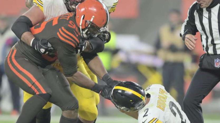Browns player suspended indefinitely for helmet swing at Steelers quarterback