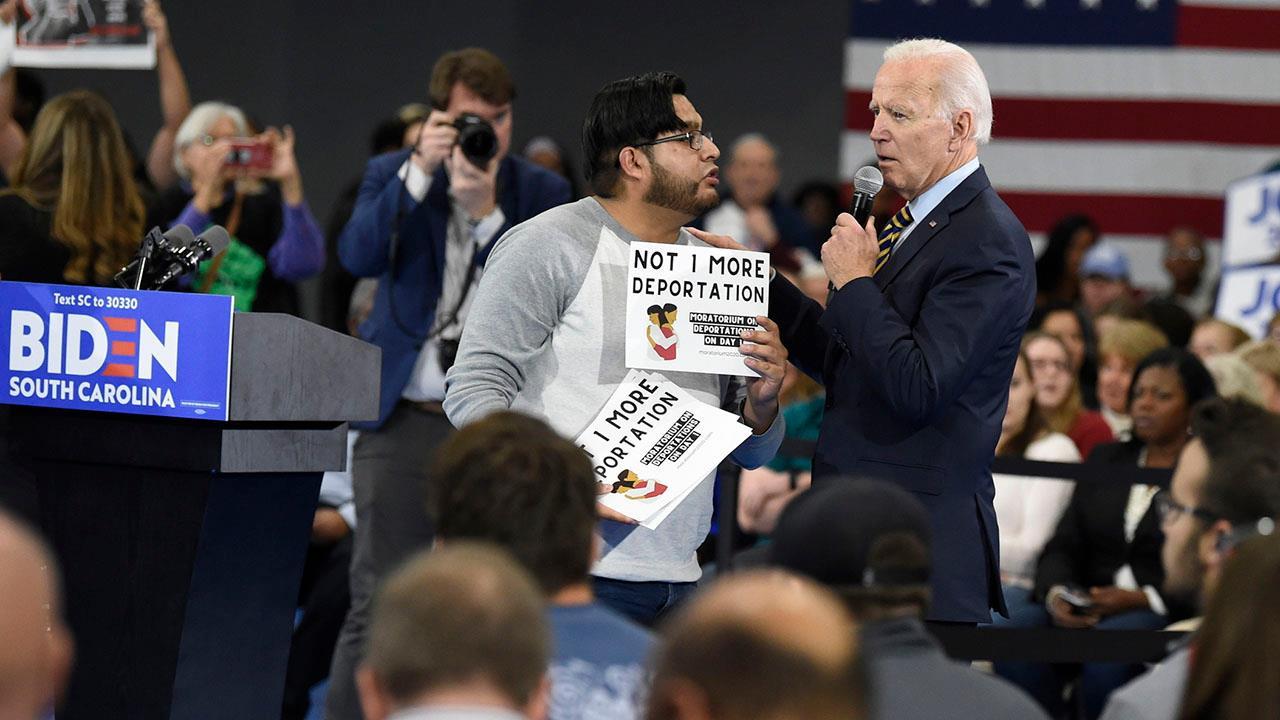 'You should vote for Trump': Biden hits back after being heckled over Obama-era deportations
