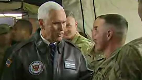 Vice President Pence surprises troops in Iraq