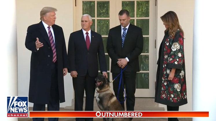 President Trump honors hero dog Conan