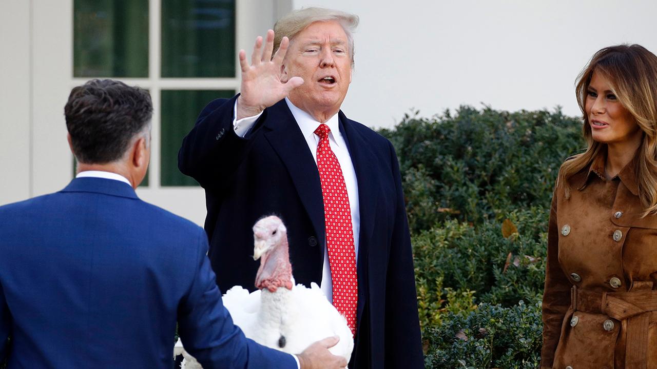 Trump mocks Adam Schiff during annual turkey pardon