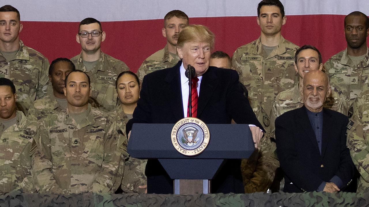 Trump makes surprise Thanksgiving visit to troops in Afghanistan