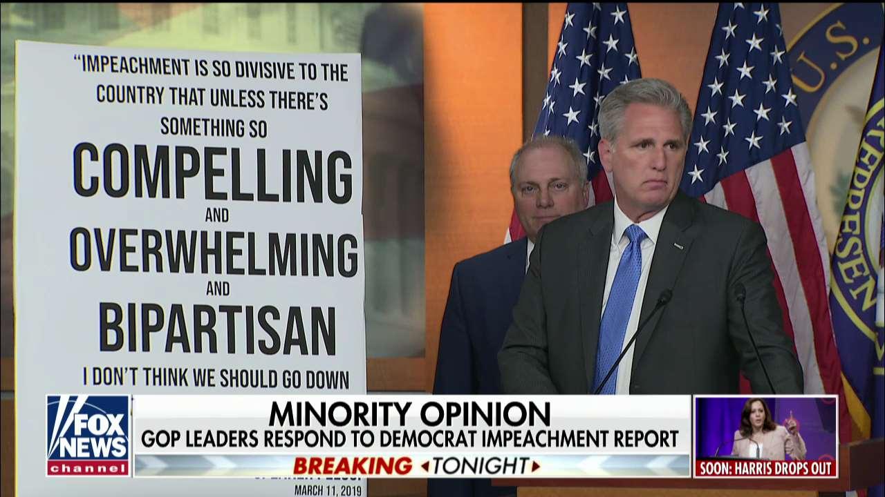 Kevin McCarthy: Nancy Pelosi was right about impeachment