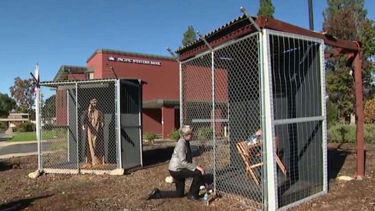 Nativity scene depicts Jesus, Mary and Joseph in cages starts public debate