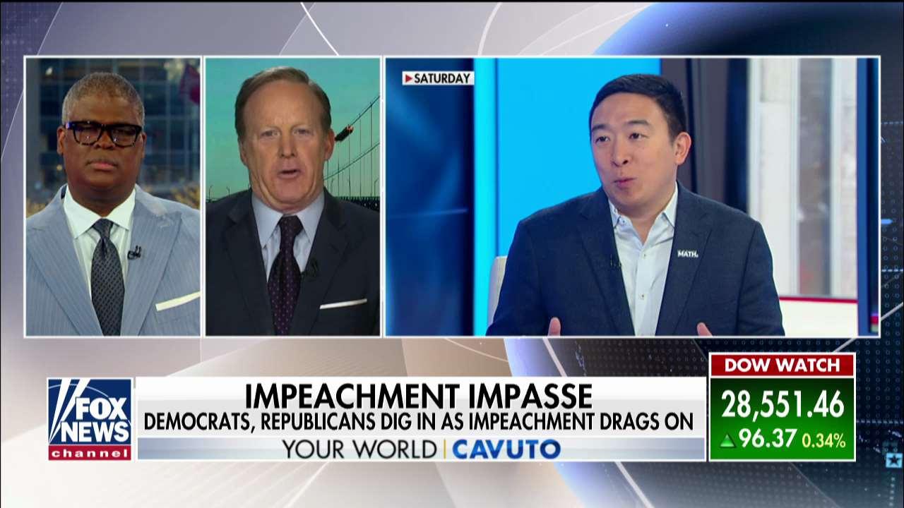 Sean Spicer: Yang struggling in 2020 Dem field because he's being 'pragmatic', not impeachment-minded