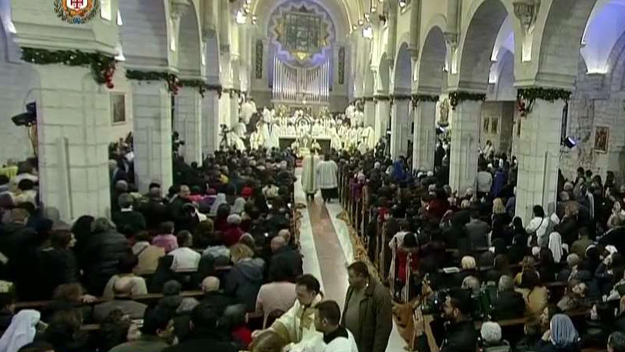Christians celebrate midnight mass in Bethlehem
