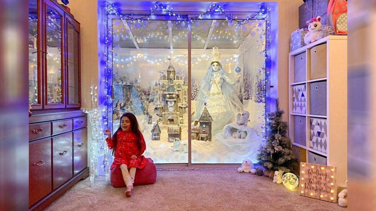 Mom makes 'Winter Wonderland' out of medical supplies that saved her daughter's life