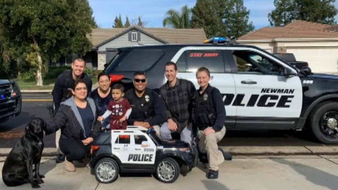 California police officers deliver special gift to son of fallen officer Ronil Singh