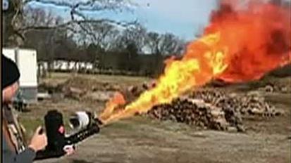 Daughter's Christmas gift goes viral after she buys her dad a flamethrower