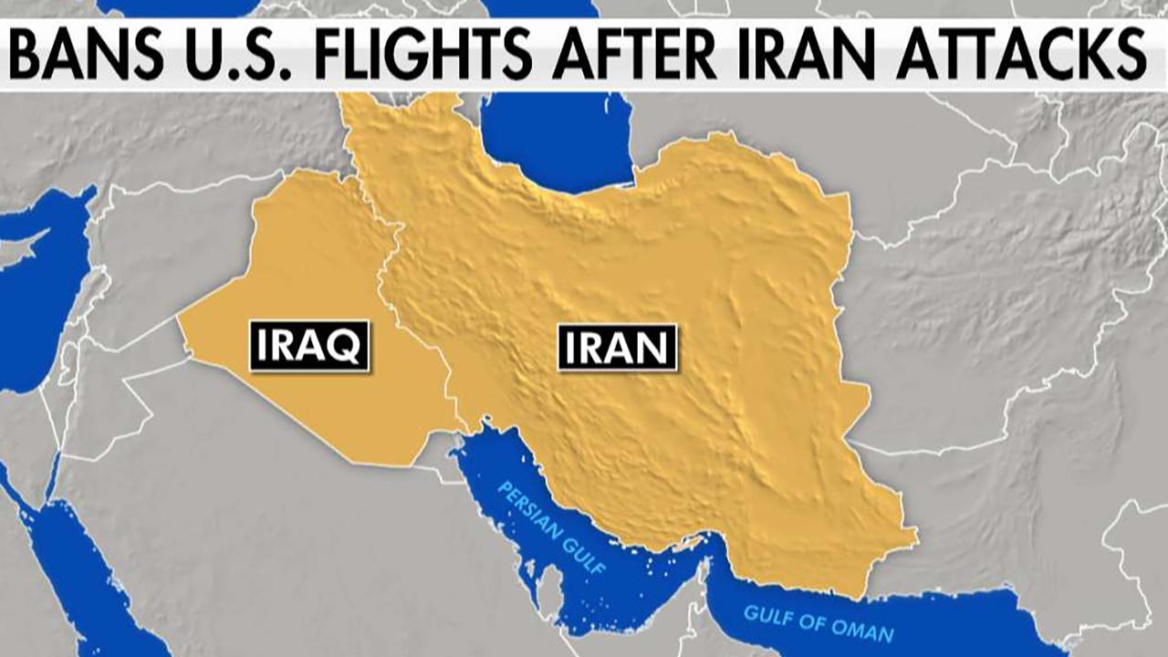 FAA bans all US flights over Iran, Iraq, Persian Gulf and Gulf of Oman
