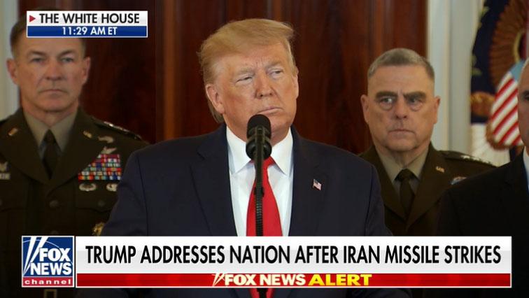President Trump: Iran 'standing down,' no casualties from missile strike