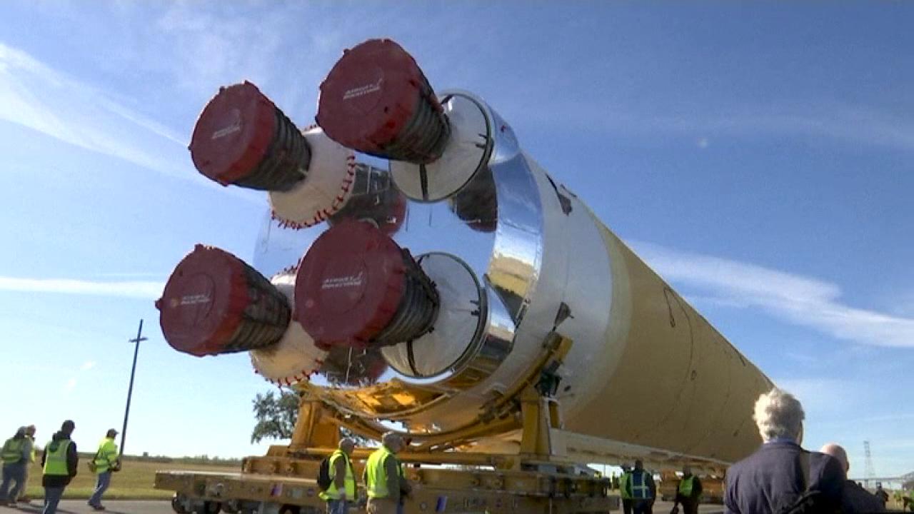 Core stage of NASA's Artemis 1 rocket rolled out for test firing	