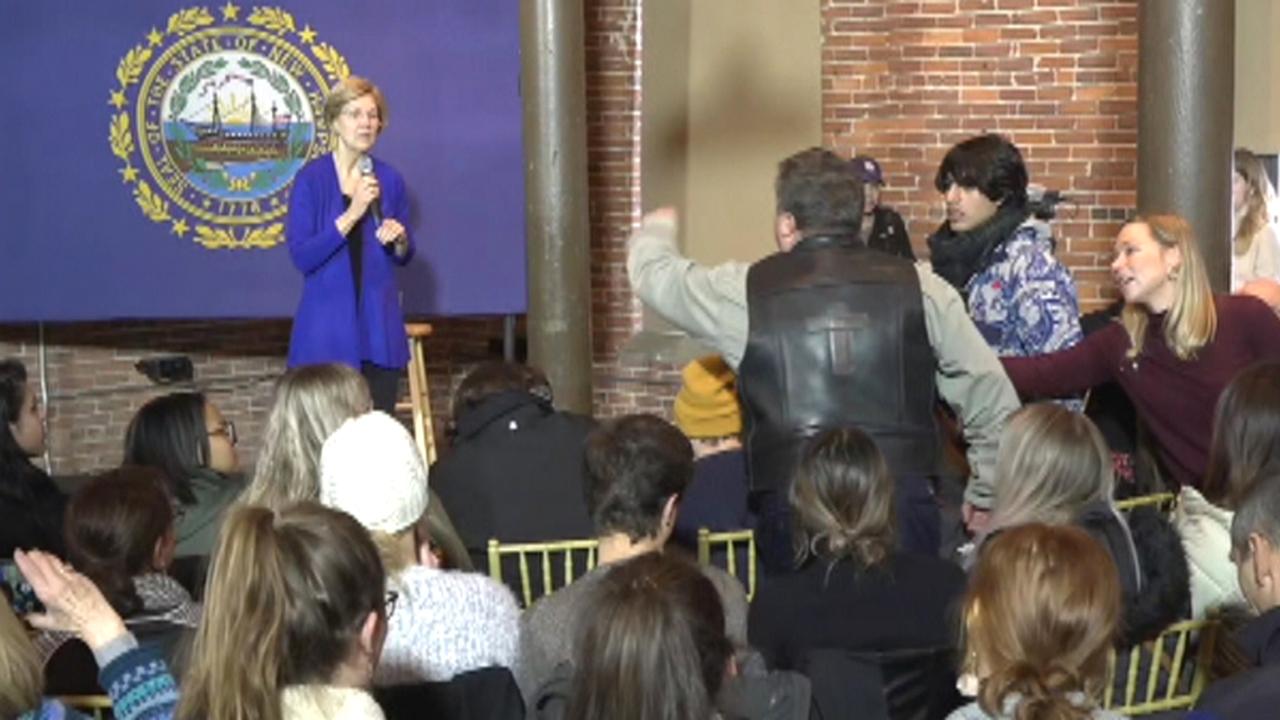 Angry man interrupts Elizabeth Warren event and is promptly escorted away 