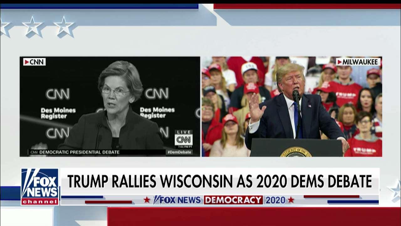 Watch: Trump hits back at Democrats in real time at Wisconsin rally