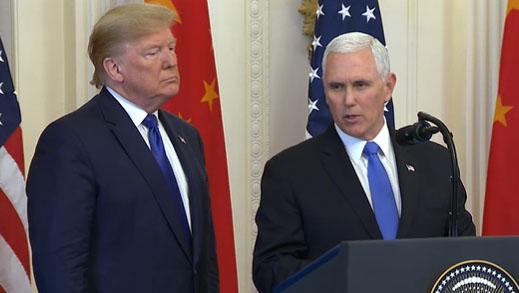 VP Pence: China deal reflects Trump's commitment to America