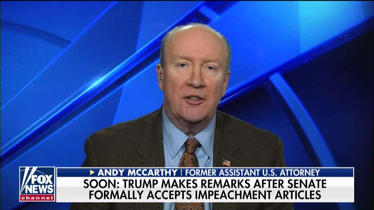Andy McCarthy on how Trump's legal team should defend impeachment case 