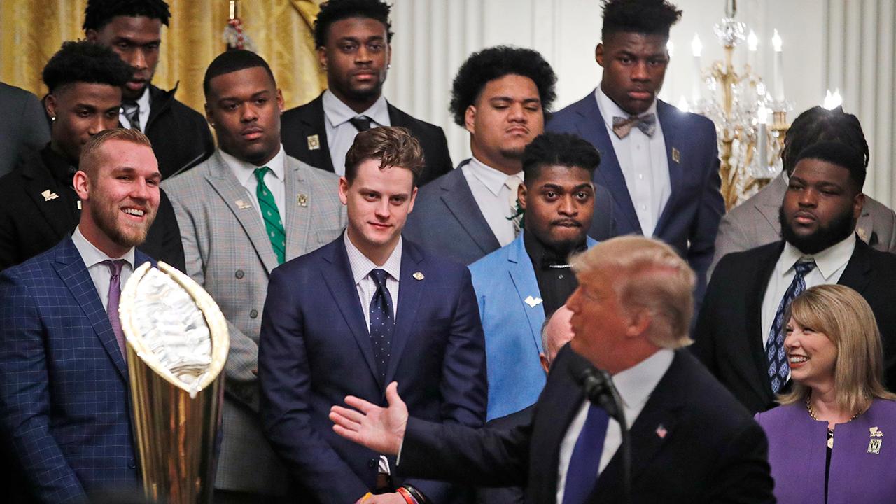 President Trump welcomes the 2019 college football champions to the White House