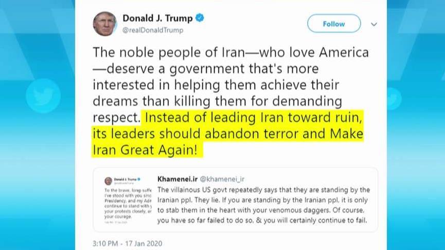 Trump calls out Iran’s Ayatollah: ‘Abandon terror and Make Iran Great Again’