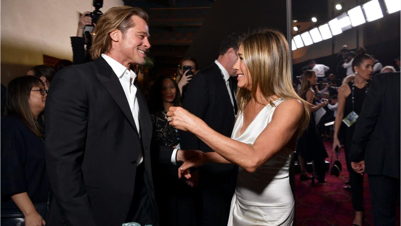 Exes Brad Pitt and Jennifer Aniston reunite backstage after SAG Award wins