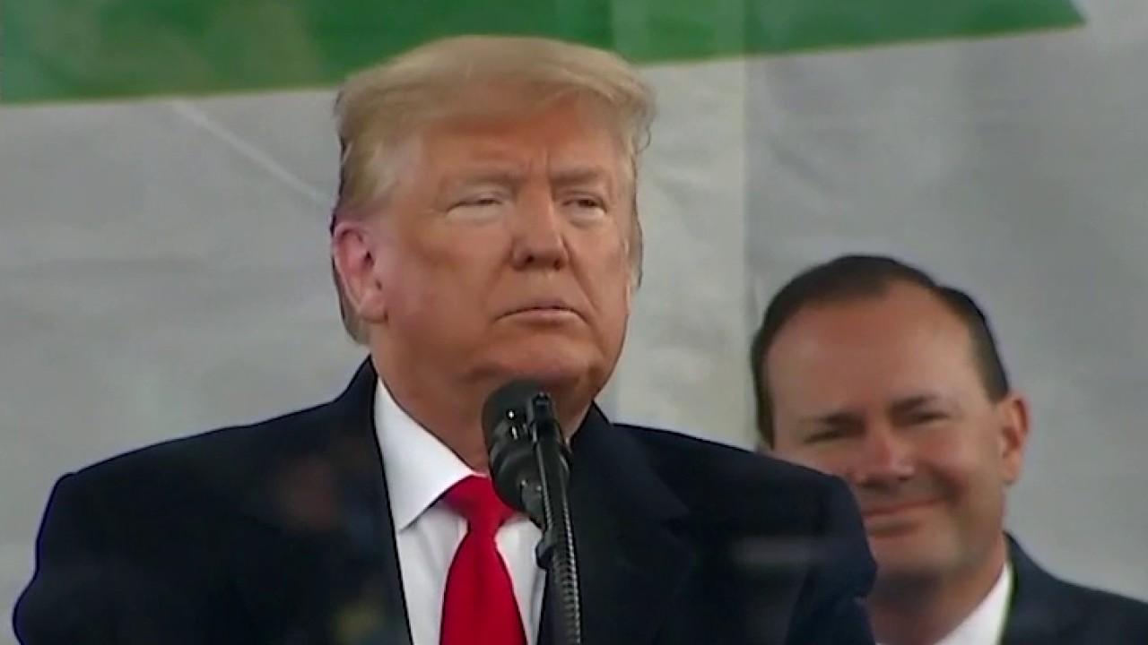 President Trump delivers historic address to March for Life rally