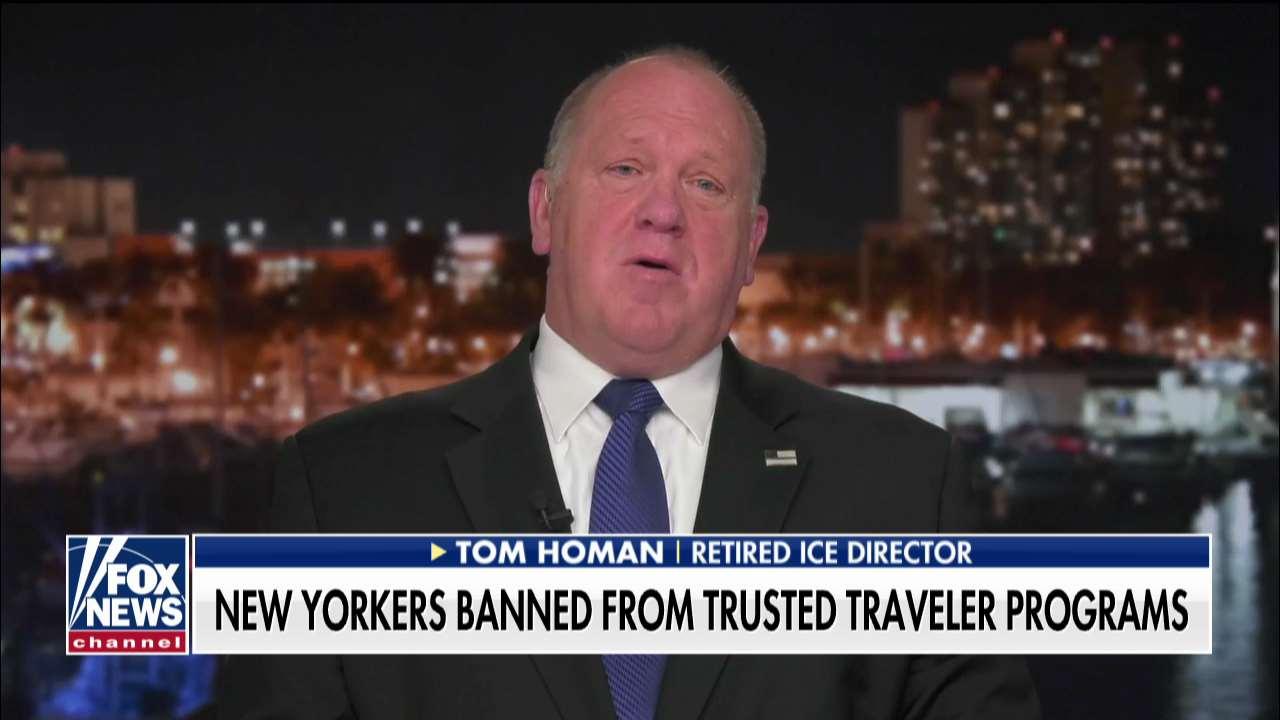 Tom Homan says NY Gov. Cuomo has 'lost his mind' on immigration