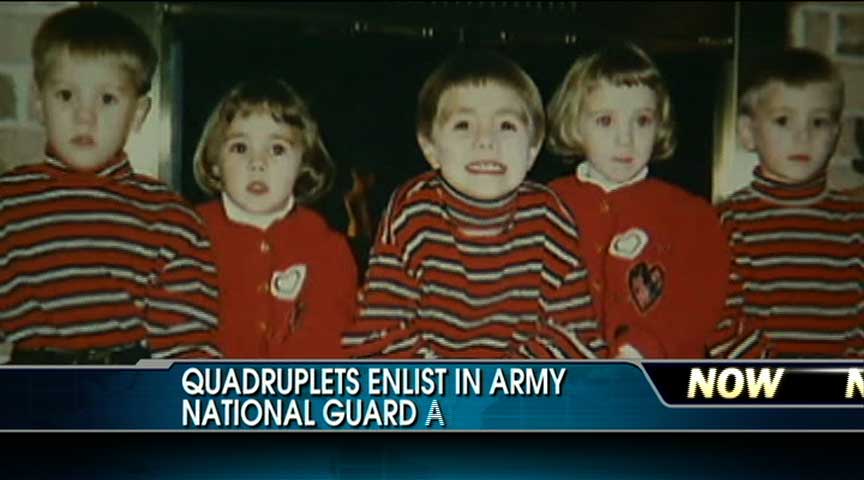 Quadruplets Enlist in Army National Guard at the Same Time