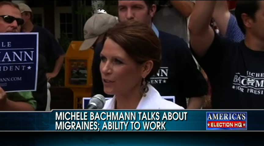 Michele Bachmann Addresses Migraine Affliction