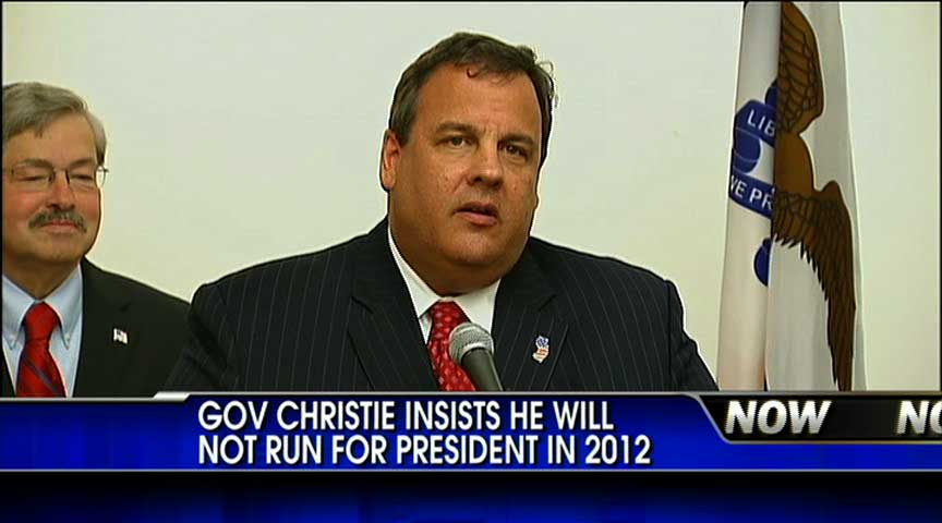 Chris Christie Insists He Will NOT Run for President in 2012