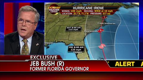 Former Florida Governor Jeb Bush on Today's Earthquake, Hurricane Irene