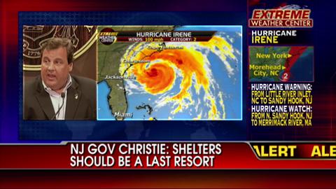 VIDEO: Gov. Chris Christie Makes Statement on New Jersey Irene Preparations, Transit Suspensions and Evacuation Plans