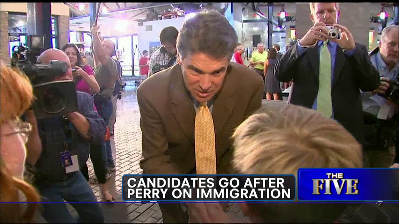 Bachmann and Romney Accuse Perry of Being Too Liberal on Immigration