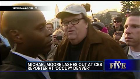 Michael Moore Lashes Out at CBS Reporter at Occupy Denver Protests