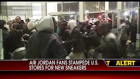 CRAZY VIDEO:  Stampede to Get Air Jordan Sneakers