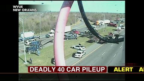 NEW VIDEO: 40 Car Pileup on New Orleans Highway