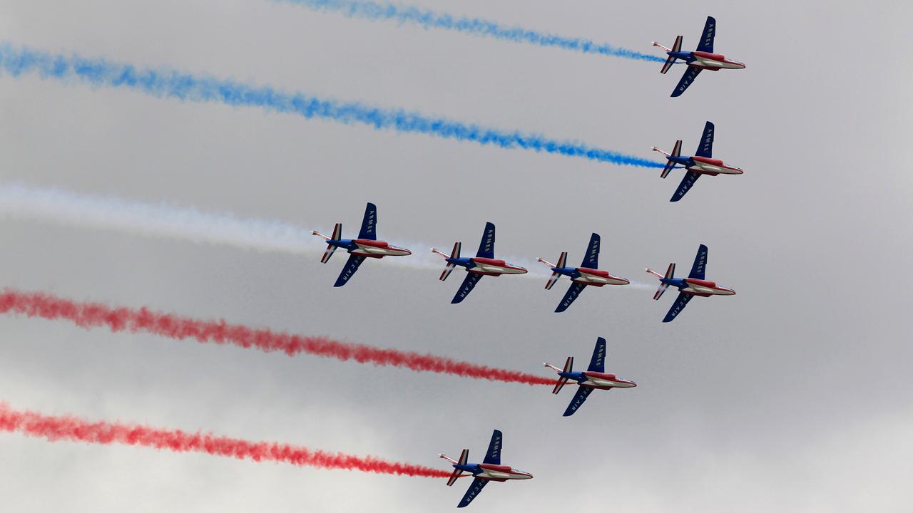 French aerobatic team flies over NYC | Fox News Video