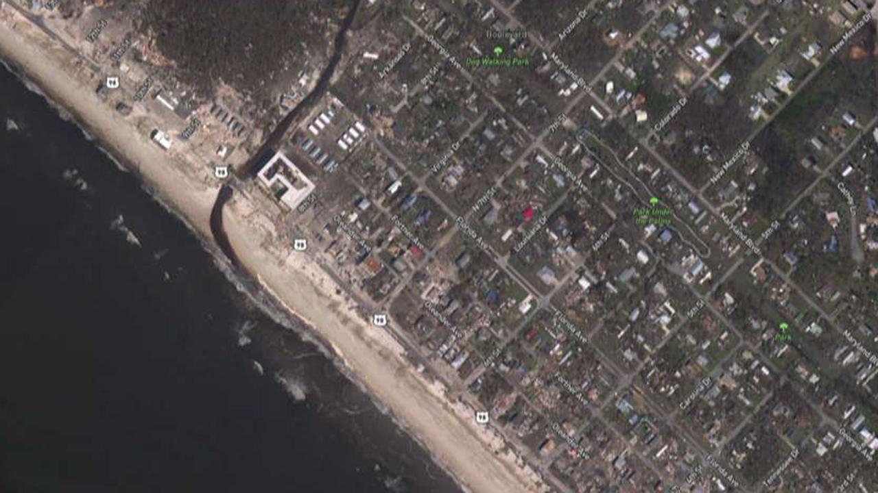 Dramatic before and after images of Hurricane Michael damage