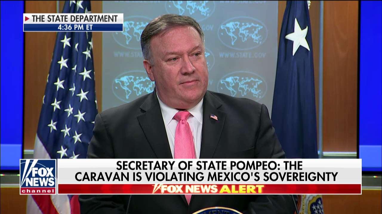 Pompeo Says Caravan Will Not Be Allowed into the US