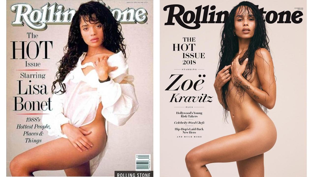 Zoe Kravitz recreates mom Lisa Bonet's nude photo shoot 30 years later...