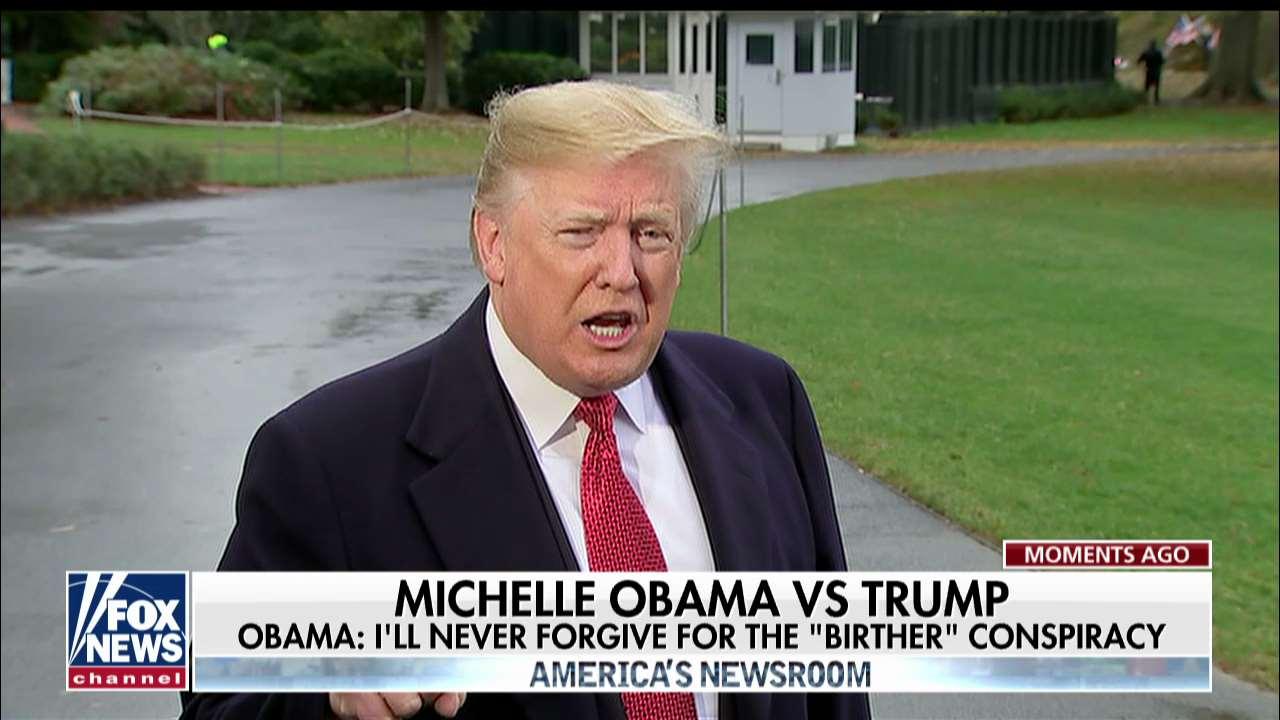 Trump hits back at Michelle Obama.