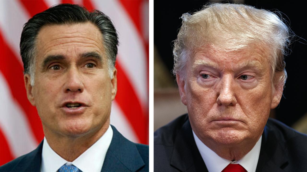 Trump continues attacks on Mitt Romney, says Democrats have bad policies but 'they stick together'