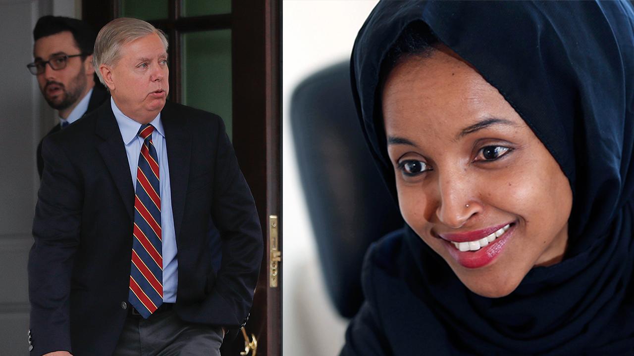 Rep. Ilhan Omar under fire for pushing allegations that Sen. Lindsey Graham is being blackmailed into supporting Trump